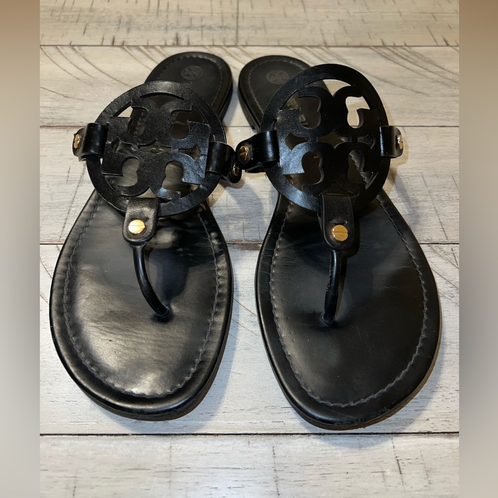 Tory Burch Miller leather logo sandals